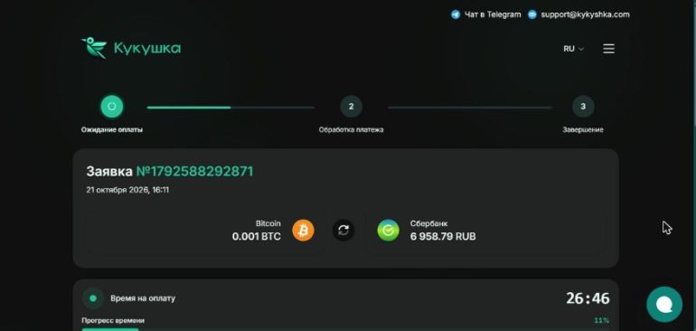 Кукушка (kykyshka.com): обзор криптообменника и пошаговая инструкция обмена